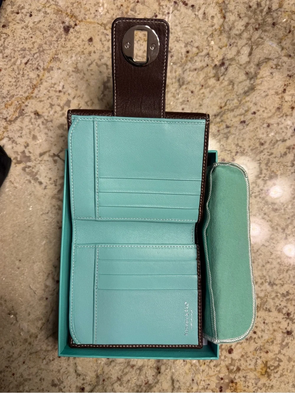 Tiffany & Co. Brown Leather Bifold Wallet